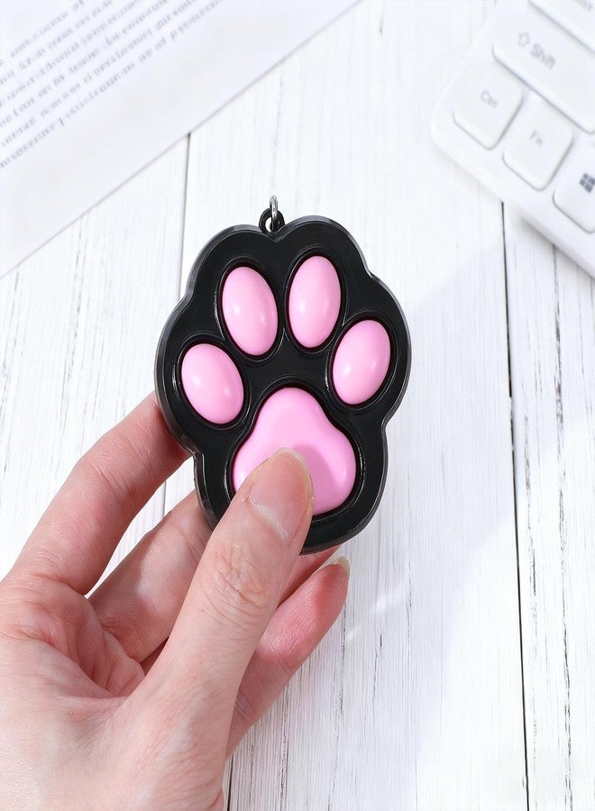 Matwsec 2 Pcs Cat Paw Fidget Keychain, Clicky Fidget Toys, Cute Mini Fidgets, Fidgets Clicker Anxiety and Stress Relief for Adults, Stocking Stuffers - Image 4